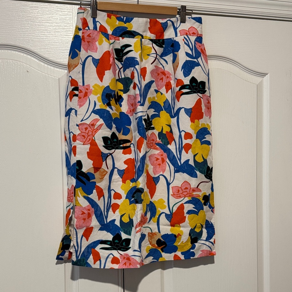 J. Crew Multicolor Floral Pencil Skirt